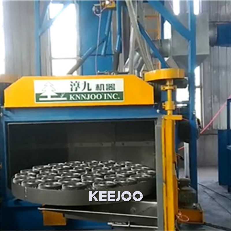 1350*560mm Rotary Table Shot Blasting Machine For Cleaning Gears Coupling Parts