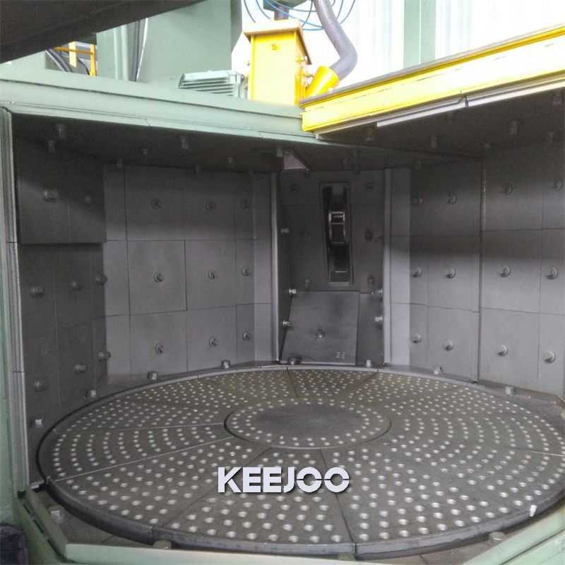 Manganese Steel Turntable Shot Blasting Machine 380V 400V 44