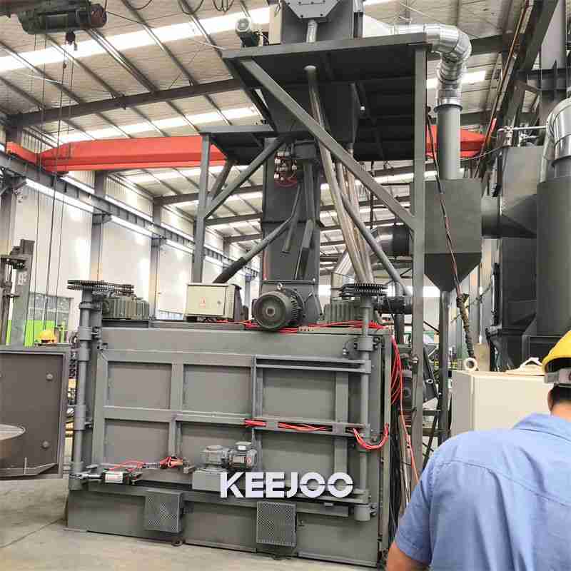Automated Turntable Shot Blasting Machine Surface Cleaning A
