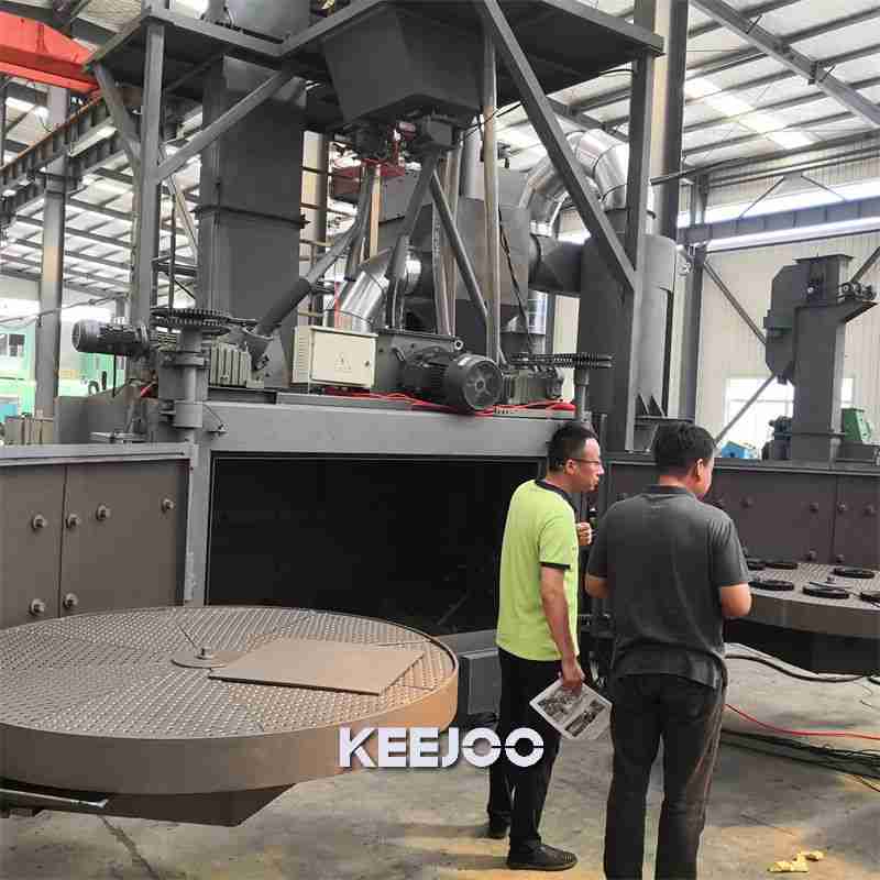 Automated Turntable Shot Blasting Machine Surface Cleaning And Strengthening