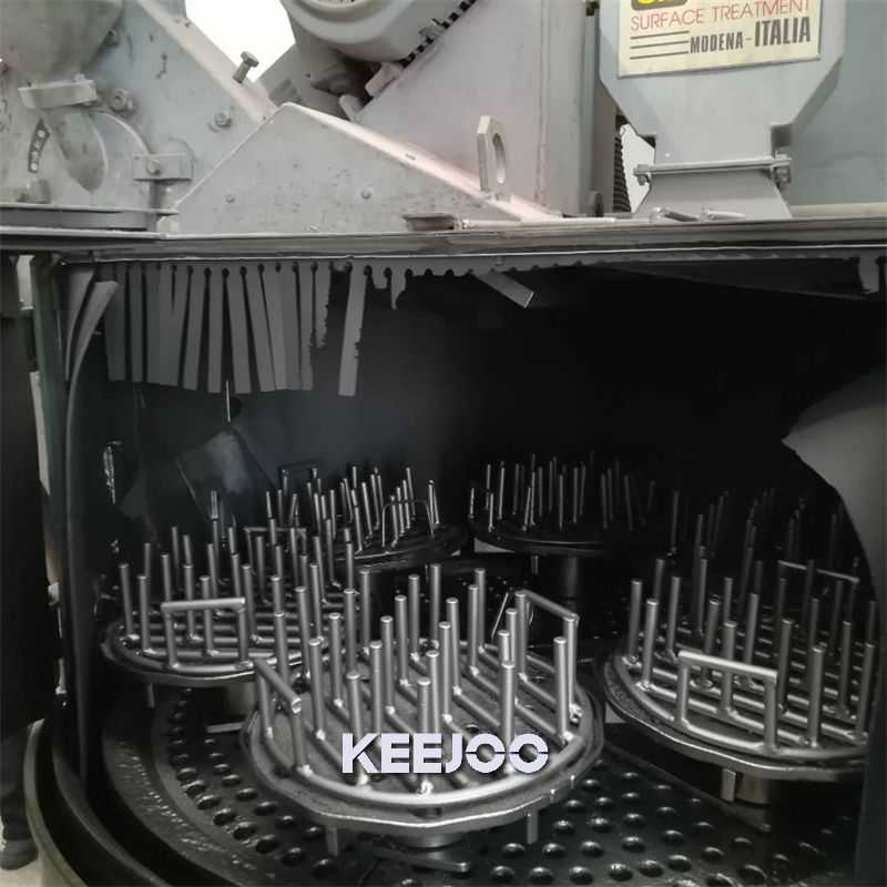Double Station Turntable Shot Blasting Machine Heat Treatment