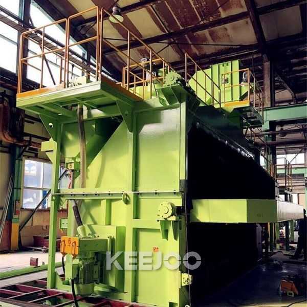 6min/rod Steel Bar auto blasting machine For Wire Rod Cleaning