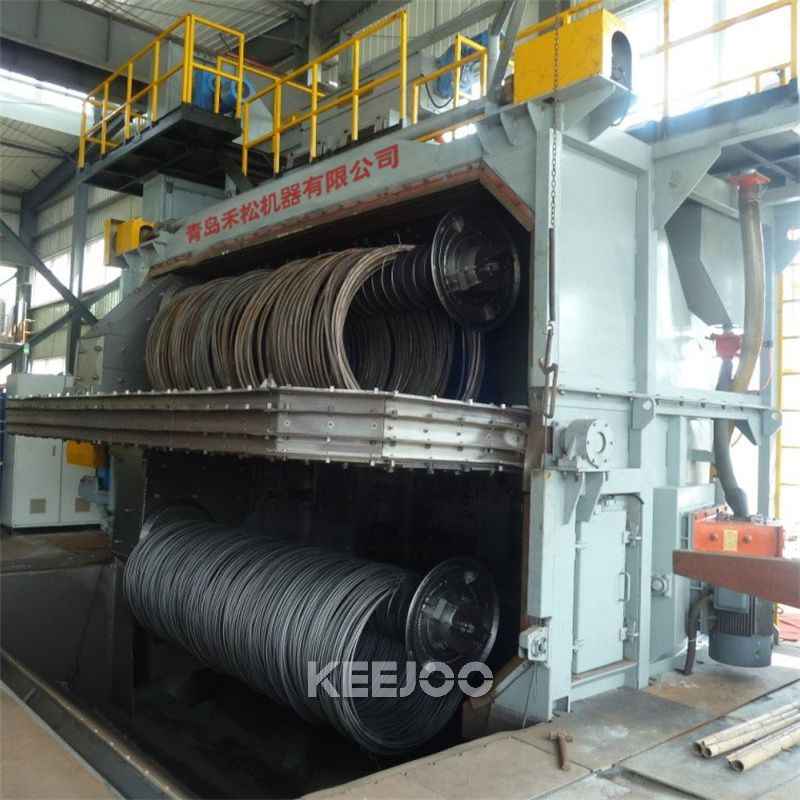Steel Wire Coils 40mm Shot Blasting Equipment With CE ISO9001 Certificate