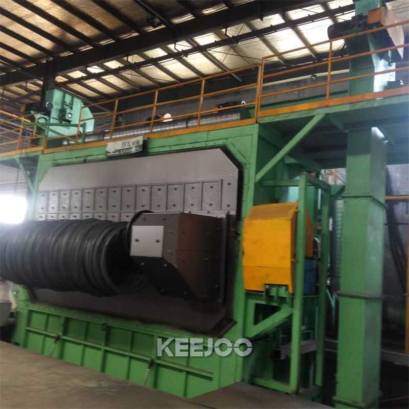 High Cleaning Efficiency Of 99% Wire Rod Shot Blasting Machine AC380V 50Hz
